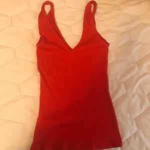 Express Tops - Express Red Ribbed Tank Top Express Tops - Express Red Ribbed Tank Top